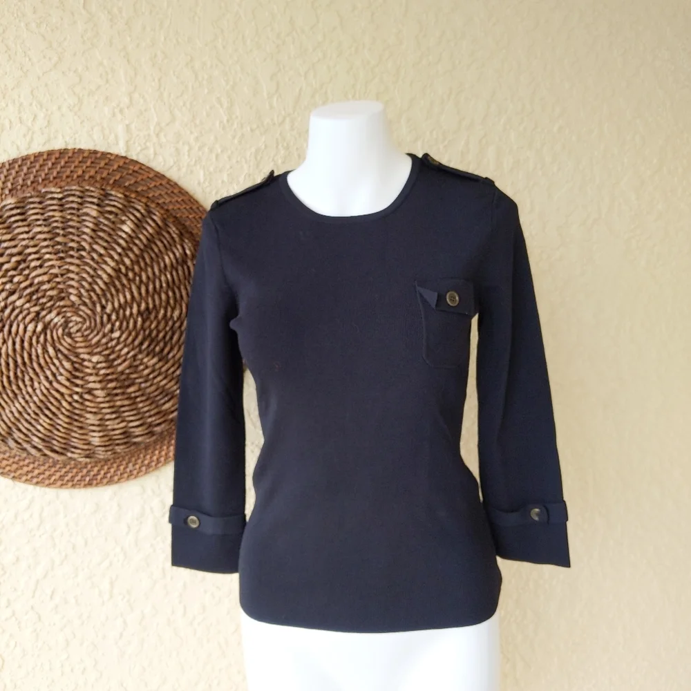 Yuka  knitted 3/4 sleeve top